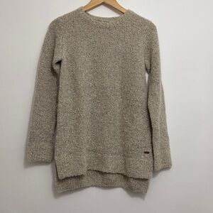 Roots Cream Textured Crew Neck Sweater
